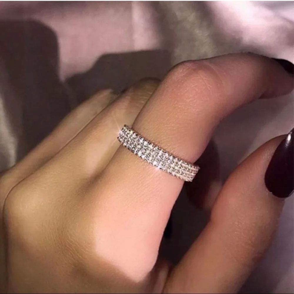 Silver White Sapphire Ring 